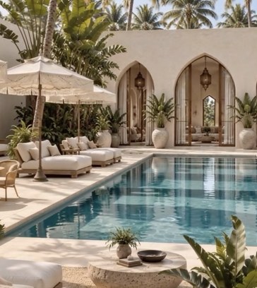 Moroccan style pool